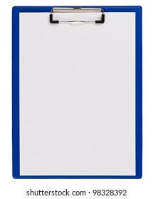 Blue Medical Clipboard With Copy Space Isolated On White