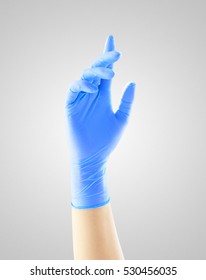 Blue Medical Gloves Textured