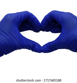 Blue Medical Grade Gloves Background