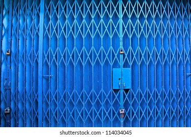 Blue Metal Fence