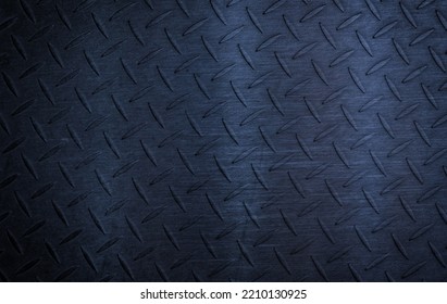 Blue Metal Floor Plate Texture And Background