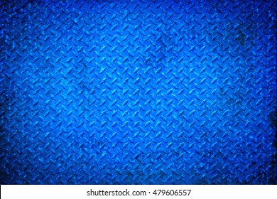 Blue Metal Floor Plate Texture And Background Seamless