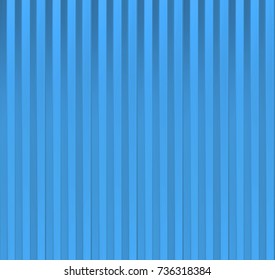 Blue metallic gate texture, vertical blue cargo container texture as background