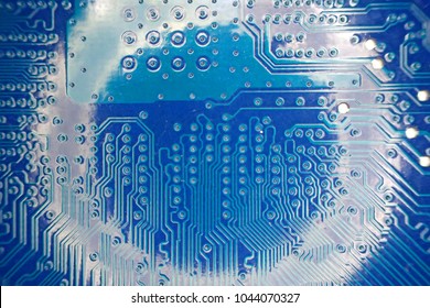 blue microchip texture as very nice technology background