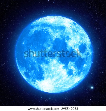 Blue Moon - Elements of this Image Furnished by NASA