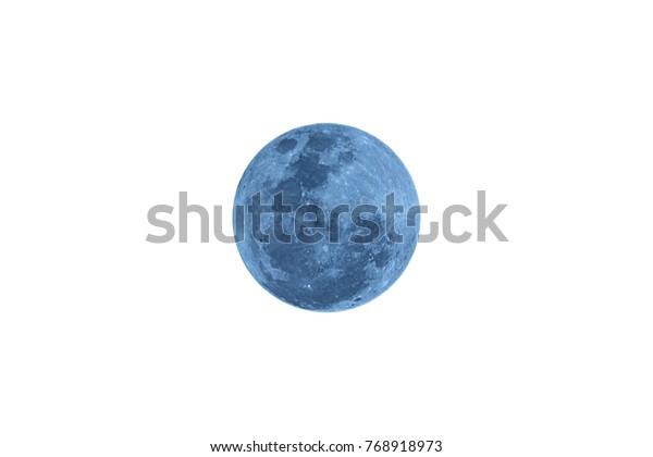 Blue Moon On White Background Foto de stock 768918973 | Shutterstock