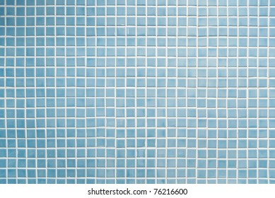 Blue Mosaic Tiles Texture With White Filling