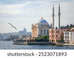 Blue Mosque and Bosporus panorama, Istanbul, Turkey. Blue Mosque (Sultanahmet Mosque) in the historic center of Istanbul on the shores of the Sea of Marmara in the Sultanahmet district