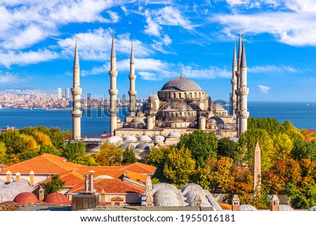 The Blue Mosque or Sultan Ahmet Mosque in the bosphorus, Istanbul