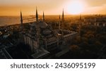 Blue Mosque - Sultan Ahmet Camii at sunset in Istanbul