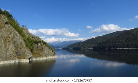 Blue Mountain Lake in Serene Landscape
