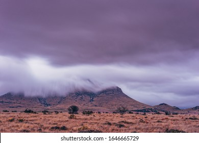 Blue Mountain Shrouded in Cloudy Mystery - Davis Mountains - Fort Davis Texas