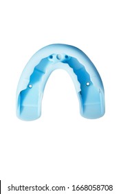 Blue Mouth Guard On White Background