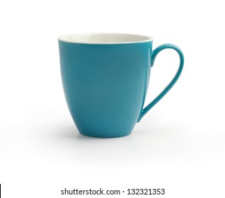 Blue Mug Isolated On White