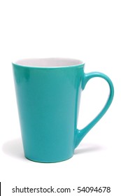 A Blue Mug Isolated On A White Background