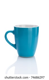 Blue Mug Isolated On White