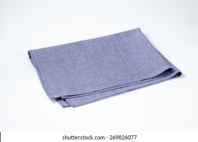 Blue Napkin On White Background