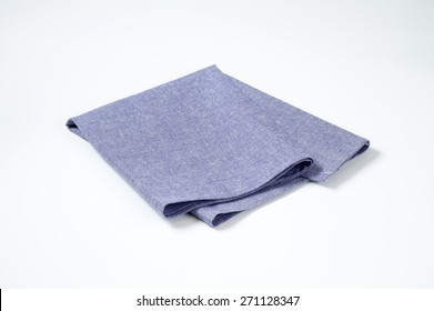 Blue Napkin On White Background