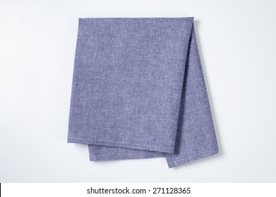 Blue Napkin On White Background