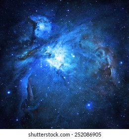 Blue Nebula - Elements Of This Image Furnished By NASA