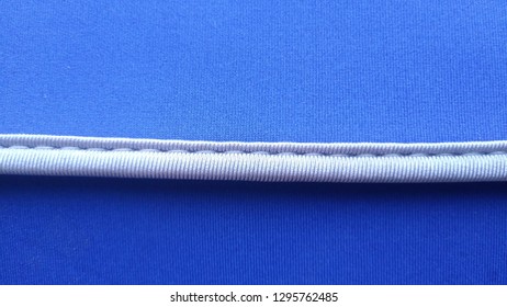 Blue Neoprene Fabric Stitching