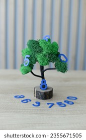 blue numbers lie near the green tree ekibany learning to count numerology math numbers fate tree of life