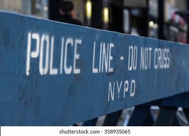 Blue NYPD Police Line