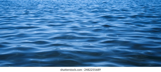 Blue ocean surface, background, texture