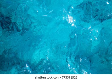 Blue Ocean Water Surface, Natural Background Texture, Top View