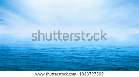 blue ocean waves with blue sky open light