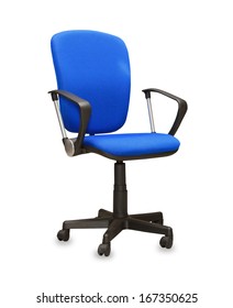 The Blue Office Chair. Isolated