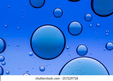 Blue Oil And Water Abstract Background