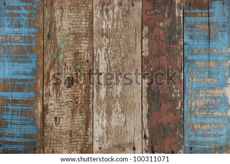 blue old wood
