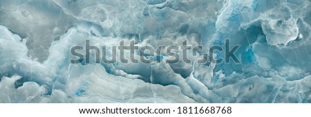 Blue onyx marble texture, abstract background