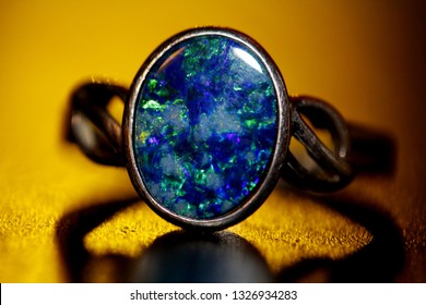 Blue Opal Ring