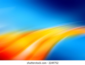 blue orange abstract composition