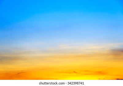 Blue And Orange Sky 