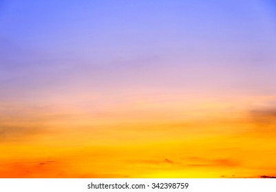 Blue And Orange Sky 