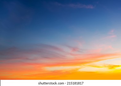 Blue And Orange Sky In Alghero, Sardinia