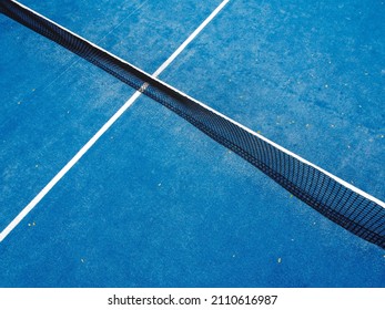 Blue Paddle Tennis Court, Top View