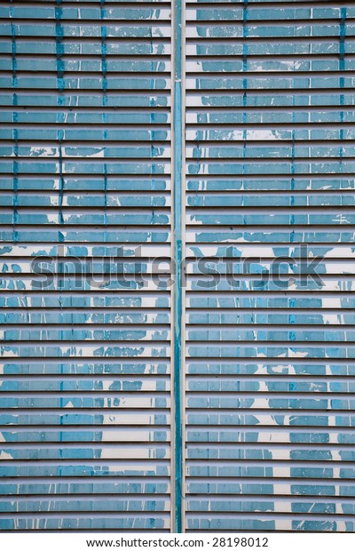 Blue Paint Peeling Panel Door Stock Image Download Now