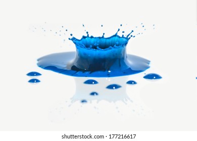 Blue paint splash - Shutterstock ID 177216617