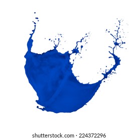 Blue Paint Splash Isolated On White Stock Photo 224372296 | Shutterstock