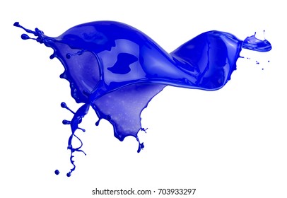 Collection Blue Paint Splashes Isolated On Stock Photo 299387549 ...