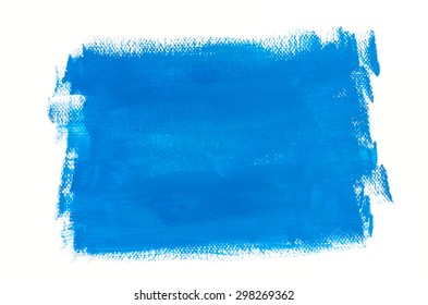  blue painted background on white paper
