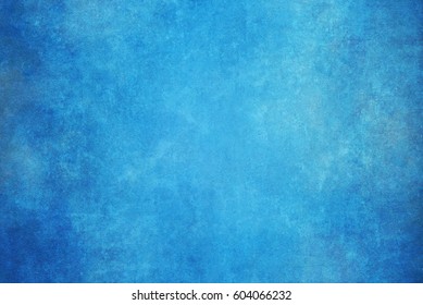 Blue Painted Canvas Or Muslin Fabric Cloth Studio Backdrop