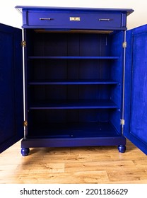 Blue Painted Furniture After Renovation Has Second Life