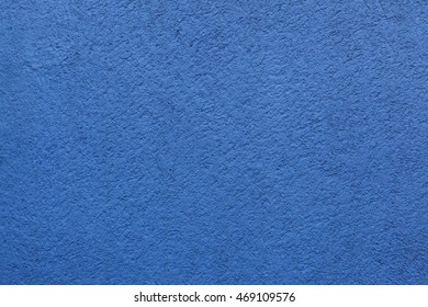 Blue Painted Stucco Wall. Background Texture.