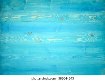 Blue Painted Wood Background