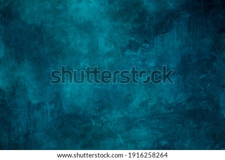 Blue painting backdrop grunge background or texture 